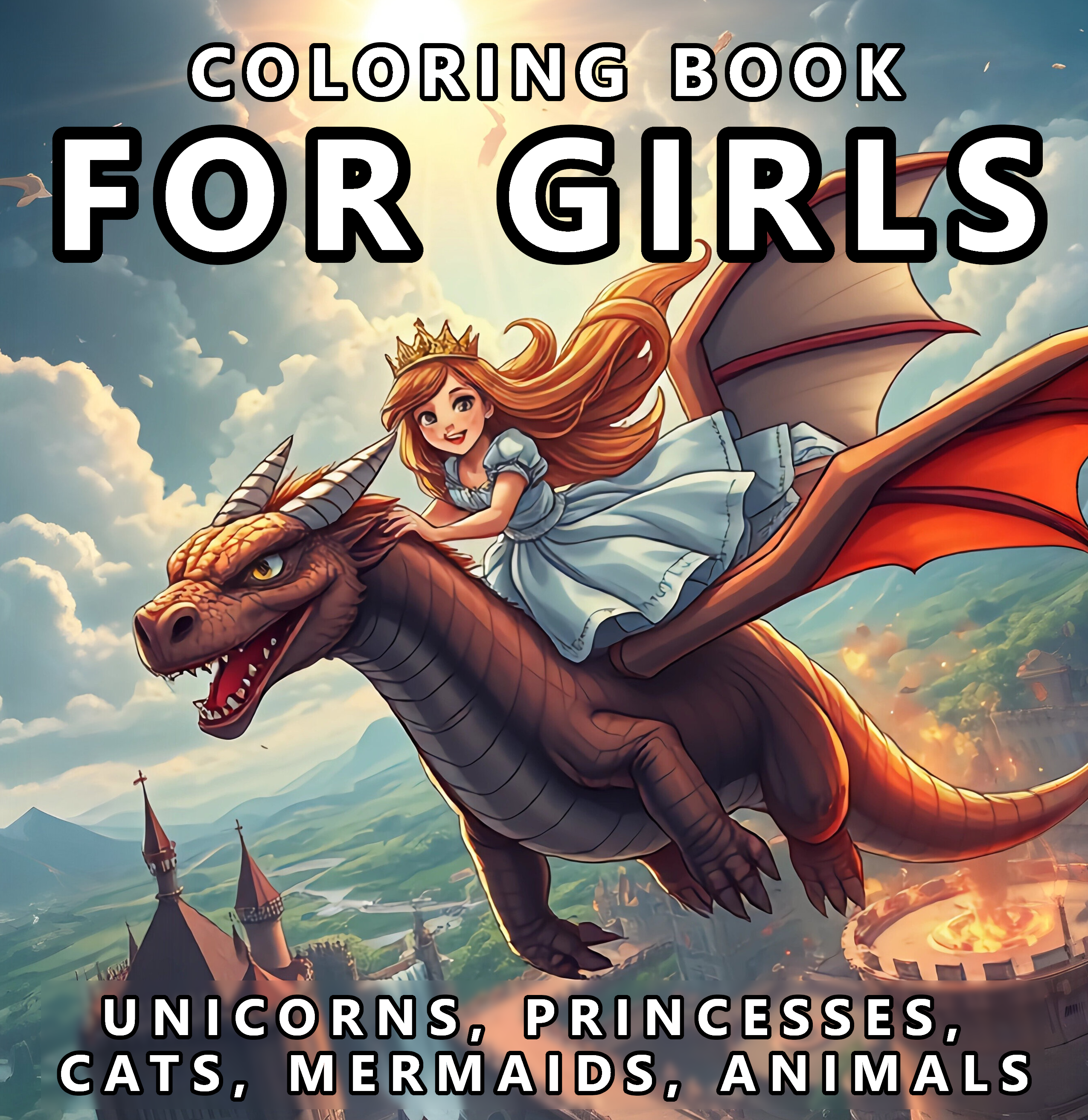 For girls coloring book